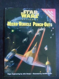 Star Wars Episode I Micro-Vehicle Punch-Outs Naboo Starfighter Sith Infiltrator - Picture 1 of 2