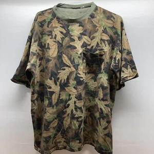 Kelly Cooper Pocket T-Shirt Size Xl Fall Pattern Vintage Hunting Leaf Camo - Picture 1 of 4