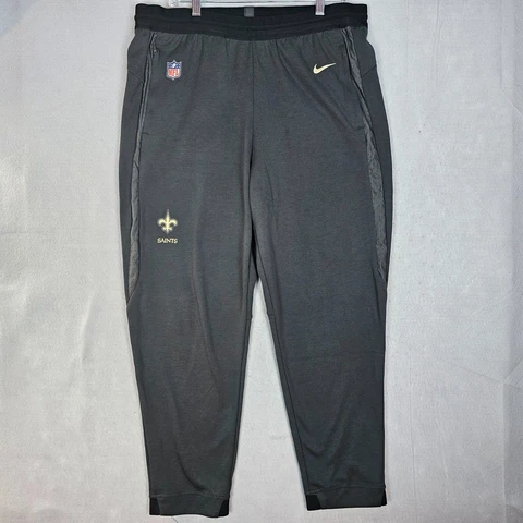 New Orleans Saints NFL On Field Nike Sweatpants Mens XL Dark Grey Jogger Zip Cover