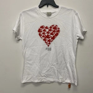 Pirana Joe Jamaica Shirt Mens XL White Heart Fish Tee Love Valentines Classic - Picture 1 of 8
