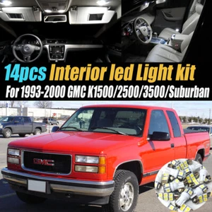14Pc Car Interior LED White Light Bulb Kit 93-00 GMC K1500/2500/3500 Suburban - Picture 1 of 9