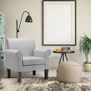 Modern Accent Fabric Chair Single Sofa Comfy Upholstered Arm Chair Living Room - Picture 1 of 14
