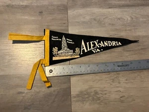Vintage Filz kleiner Wimpel Alexandria Virginia - Bild 1 von 2