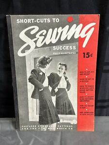 Vintage 1940 Short Cuts to Sewing Success DuBarry Patterns For Woolworth Co