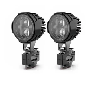 2Pcs 120W Universal LED Motorcycle Headlight Fog Lamp Spot Lights 6500K 12000LM - Picture 1 of 10