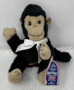 Merrythought Monkey Soft Plush Toy 11” Animal Tag Neck Ribbon Vintage - Imagen 1 de 7