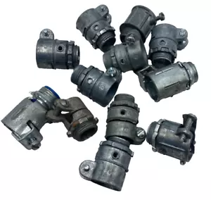 GREENFIELD 1/2” Straight Squeeze Connectors Flexible Conduit, Rigid LOT OF 5 - Picture 1 of 6