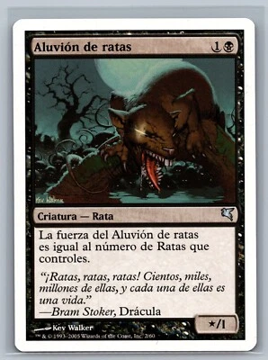 Magic MTG SPANISH Magic Encyclopedia 2005 Swarm of Rats #2/60 TCG CCG - Image 1 of 2