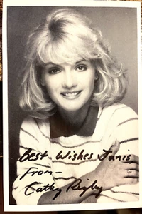 CATHY RIGBY von 1968 + 1972 Olympia Turnen 4x6" handsigniert s/w - Bild 1 von 1
