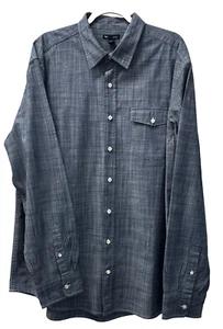 GAP Hemd Herren Gr. XXL Blau Knopfleiste Slim Fit Chambray Brusttasche Baumwolle Lang - Bild 1 von 10