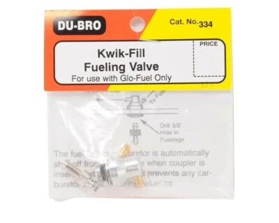 Dubro 334 Kwik-Fill RC Remote Control Airplane Nitro Fueling Valve Glow DUB334 - Image 1 of 4