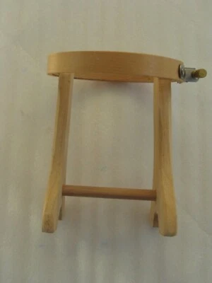 Mini Cross Stitch Frame 3" Hoop w Screw 6" T Use as Display or  Working Tool - Image 1 of 4