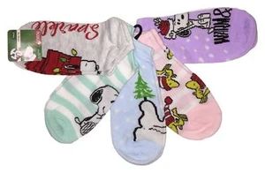5 pares de calcetines novedosos sin mostrar Peanut Snoopy & Woodstock nuevos con etiquetas - Imagen 1 de 1