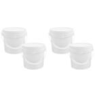  2 Pack White Pails and Lids Heavy Duty Buckets Storage Plastic Barrel