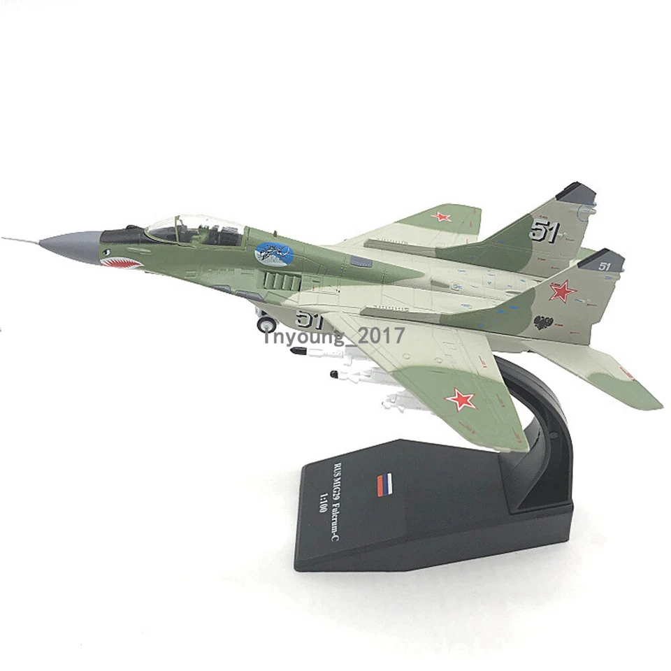 1/100 Mikoyan MiG-29 Fulcrum-C 1977 Russian Fighter Diecast Metal Airplane Model - Image 1 of 4