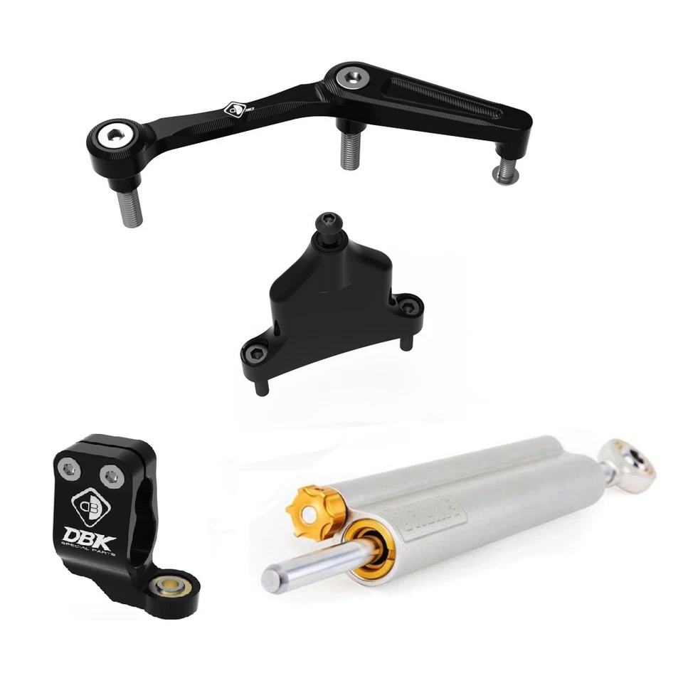 Kit de amortiguador de dirección DBK Triumph Street Triple 765 S R RS Ohlins 2017+ - negro... Foto 1 de 1