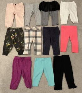 Girls Pants Clothing 11 Piece Lot Size 6/6-12 Month Bottoms Baby Assorted Brand - Picture 1 of 4