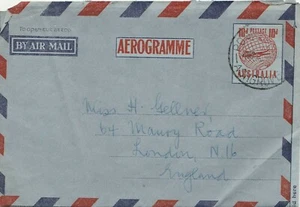 Australia 3 DIFFERENT USED AIR LETTERS, 1958-1989 - Imagen 1 de 6