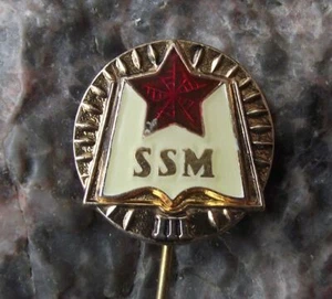 Antique SSM SZM Socialist Youth Czechoslovakia Grade 3 Award Pin Badge - Picture 1 of 4