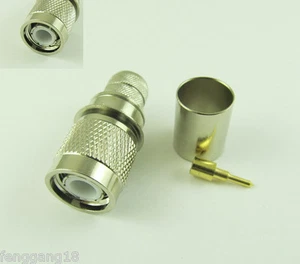 RF Coaxial Coax Connector TNC Male Plug Crimp For RG8 LMR400 RG165 7D-FB Cable - Picture 1 of 1