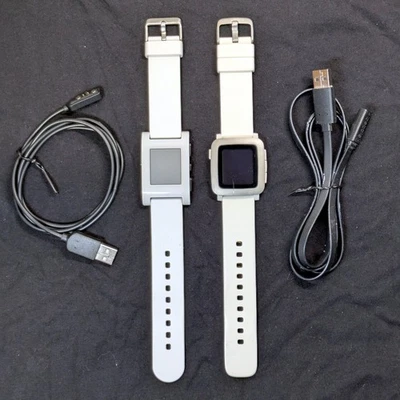 Pebble Classic & Pebble Time Kickstarter 2x Champion Watches - Read Description - Image 1 of 4