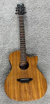 Guitarra eléctrica acústica Luna GYP E ZBR Gypsy Zebrawood Grand Concert Foto 1 de 4