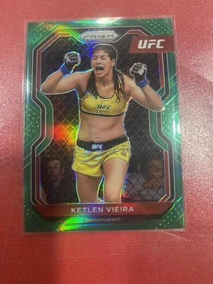 2021 Panini Prizm UFC - Ketlen Vieira #85 Green Prizm - Image 1 of 2