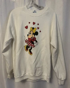 Felpa vintage Walt Disney Minnie Mouse taglia XL bianca - Foto 1 di 6