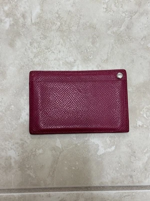 Tarjetero Hermes de cuero rojo Foto 1 de 3