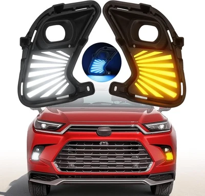 Led 雾灯适用于 2024 2025 丰田 Grand Highlander Drl 转向信号灯 — 第 1/4 张图片