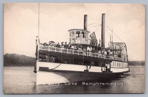 Tarjeta postal Lady of the Lake Newport VT Steamer Lake Memphremagog L10 - Imagen 1 de 3