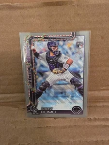 2025 Topps Holiday Drew Romo #H114 argento glitter parallelo RC Colorado Rockies - Foto 1 di 3