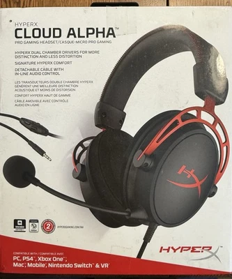 HyperX Cloud Alpha Gaming Headset Red- Preowned - MINT - Image 1 of 3