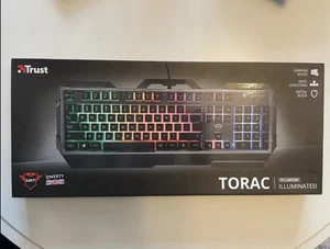 Trust GXT 856 Torac Metal Backlit Illuminated Wired Gaming Keyboard - Picture 1 of 4