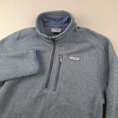 Patagonia Better Sweater Men's Size Medium Navy Blue 1/4 Zip Fleece Pullover - Image 1 of 4