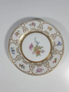 France Limoges Wm. Guerin France Hand Painted Flowers Plate 7.35” /1890 - Picture 1 of 13