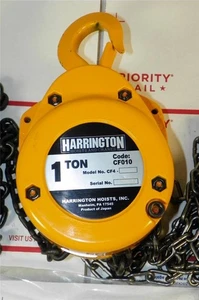 New HARRINGTON CF010-20 1 Ton 20 ft Lift Manual Hand Chain Hoist FAST SHIP - Picture 1 of 1