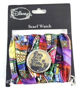 Disney Die Schöne und das Biest Schal Uhr, Geschichte so alt wie die Zeit, Buntglas Design - Bild 1 von 3