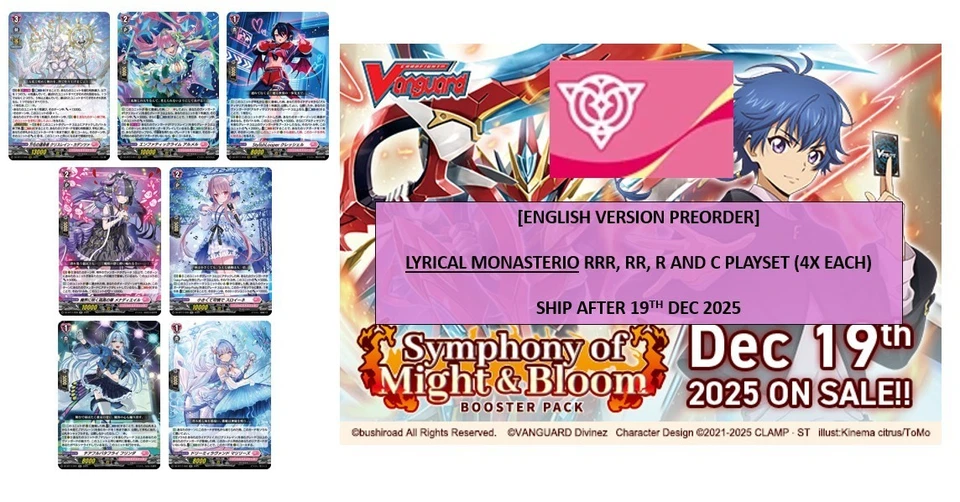 CARDFIGHT VANGUARD DZ-BT11 LYRICAL MONASTERIO PLAYSET KRYSRAIN CADENZA CLECIEL - Image 1 of 2