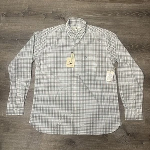 Duck Head Men’s Medium Performance Check Shirt Long Sleeve Burnt Russet - Picture 1 of 9