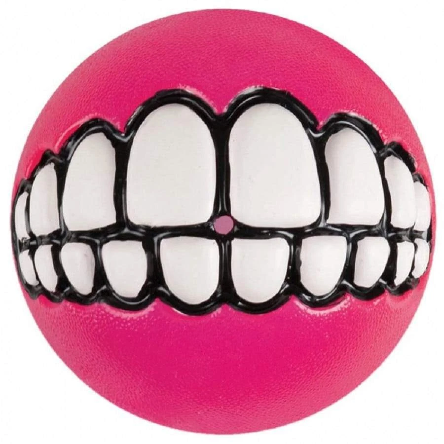 Rogz Grinz Ball Pink Dog Toy, LARGE - Image 1 of 1