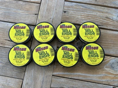 Línea de pesca monofilamento Mason Mill Ends 50 lb prueba 15 yardas cada 8 rollos Foto 1 de 3