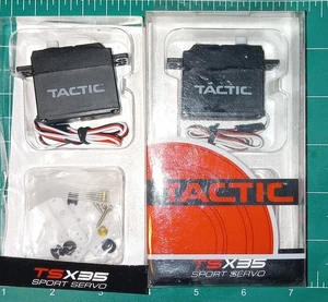 2 TACTIC TSX35 STANDARD ANALOG SPORT SERVOS - TACTIC #TACM0235 RCBOAT, RCCAR,  - Picture 1 of 6