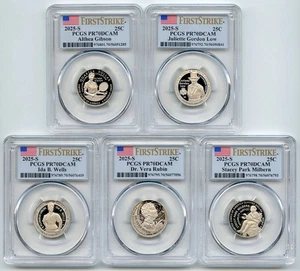 2025-S Woman’s Quarters 25c PCGS PR70DCAM #5peice Set!🇺🇸✨ - Picture 1 of 1