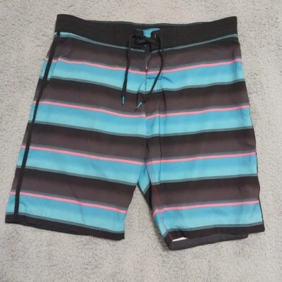 Bañador Burnside Board Shorts para hombre 34 negro azul rosa Foto 1 de 4