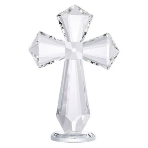 Estatuilla cruces de pie de cristal coleccionable adorno de cruz de vidrio regalo - Imagen 1 de 7