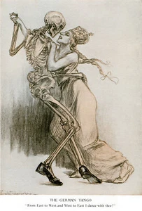 Louis Raemaekers : "The German Tango" (c.1916) — Giclee Fine Art Print - Picture 1 of 7