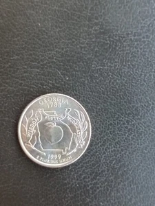Rare 1999 Georgia St. Quarter off center struck - Picture 1 of 2