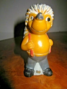  Figura publicitaria antigua salamandra figura chirrido erizo 9 cm  - Imagen 1 de 3