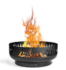 Feuerschale „FIRE“ 80 cm Feuerstelle Grill BBQ Feuerkorb Stahl Feuerwanne Garten
